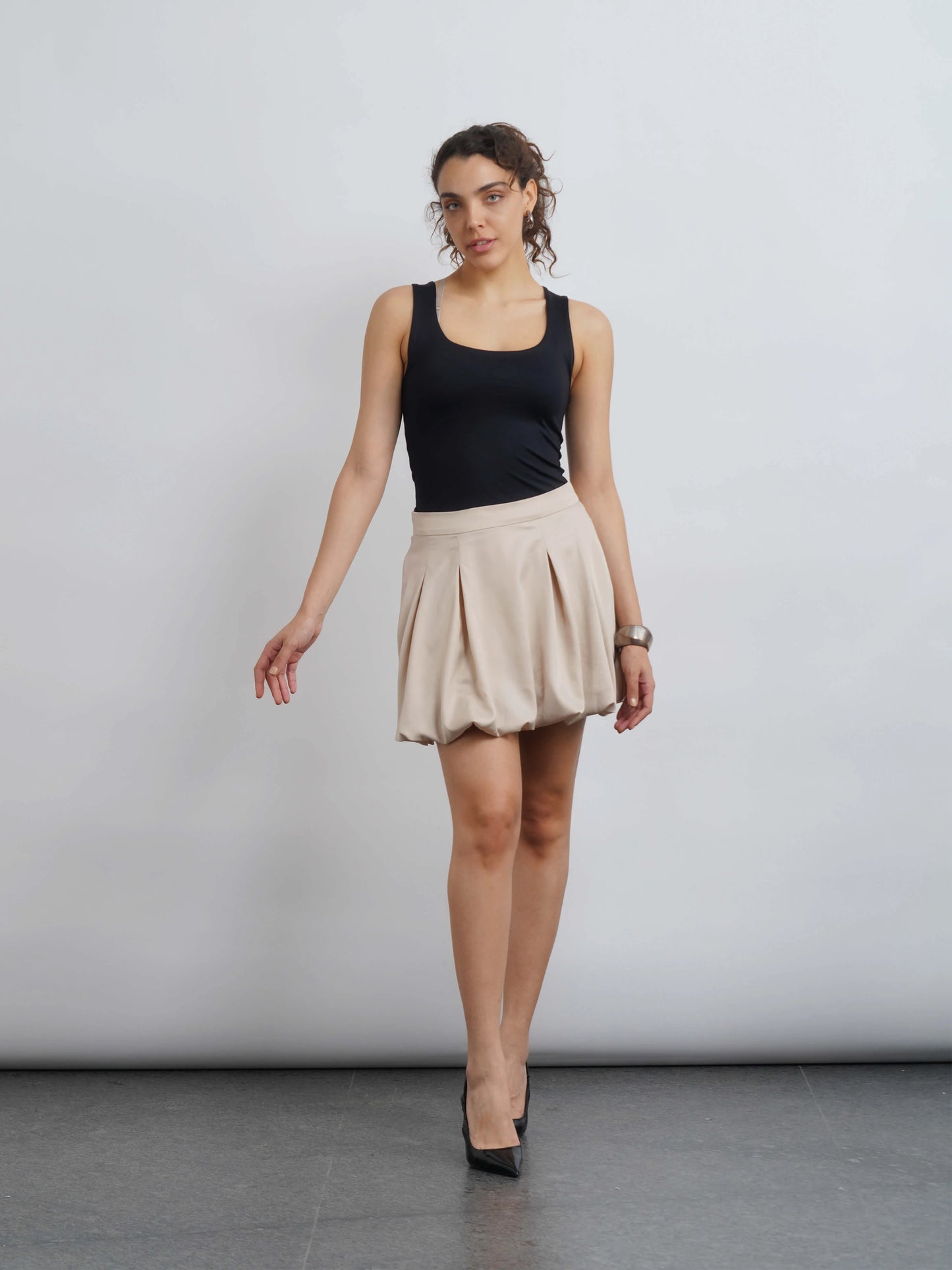 Satin Balloon Skirt
