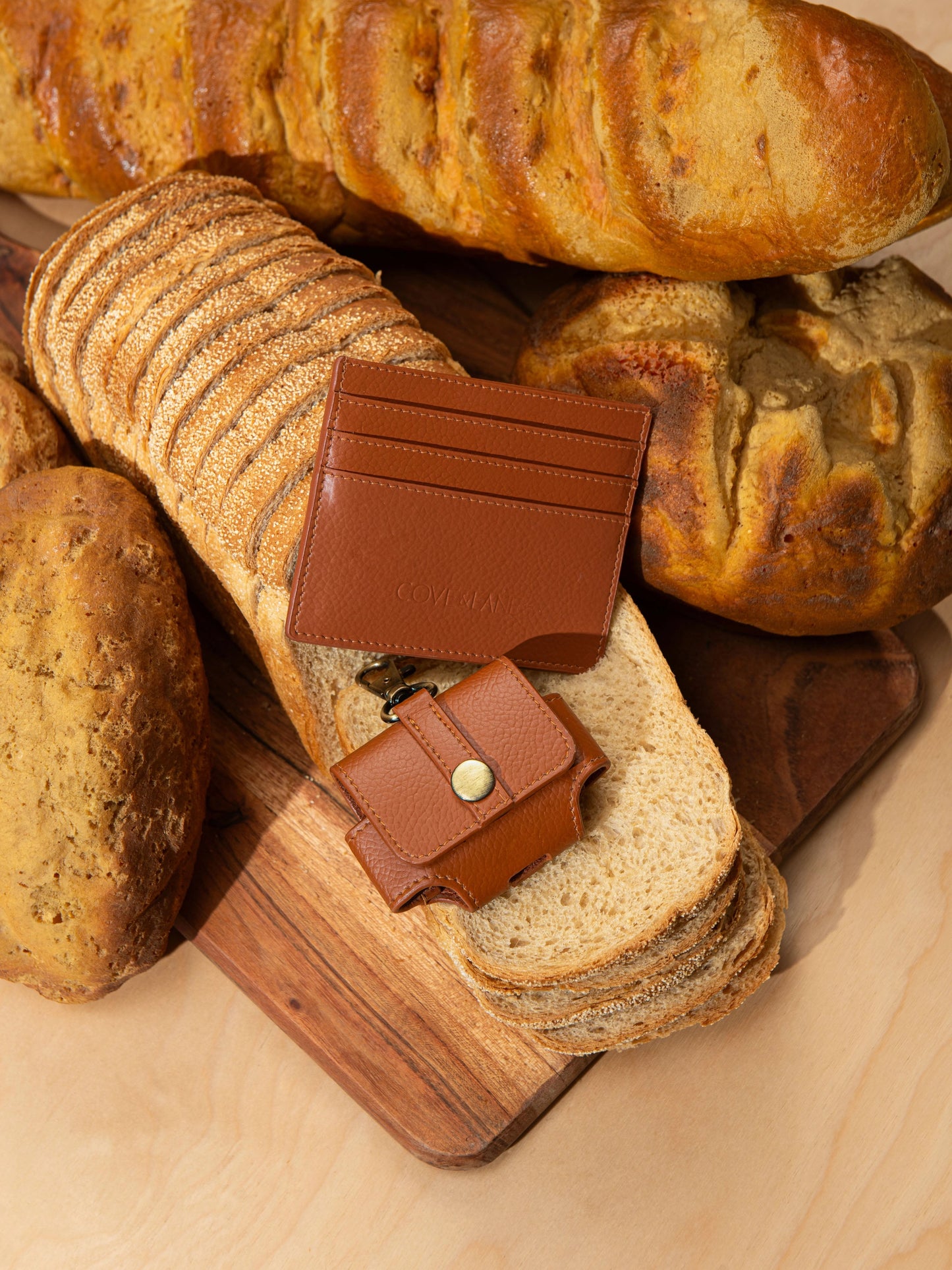 Pocket Muse Banofi Vegan Leather Airpod Case - Tawny Brown