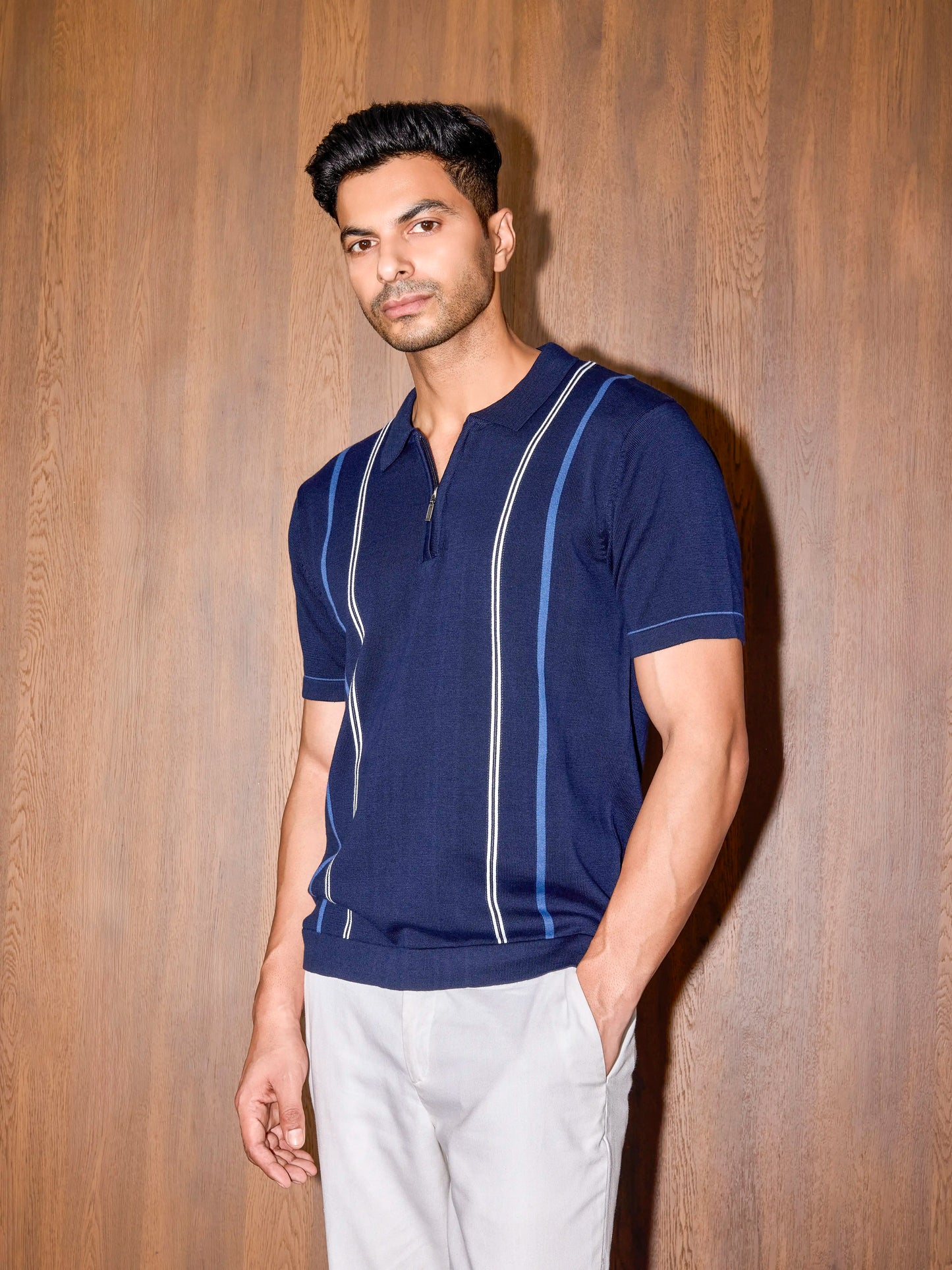 Intrecciato Cotton Polo Regular Fit