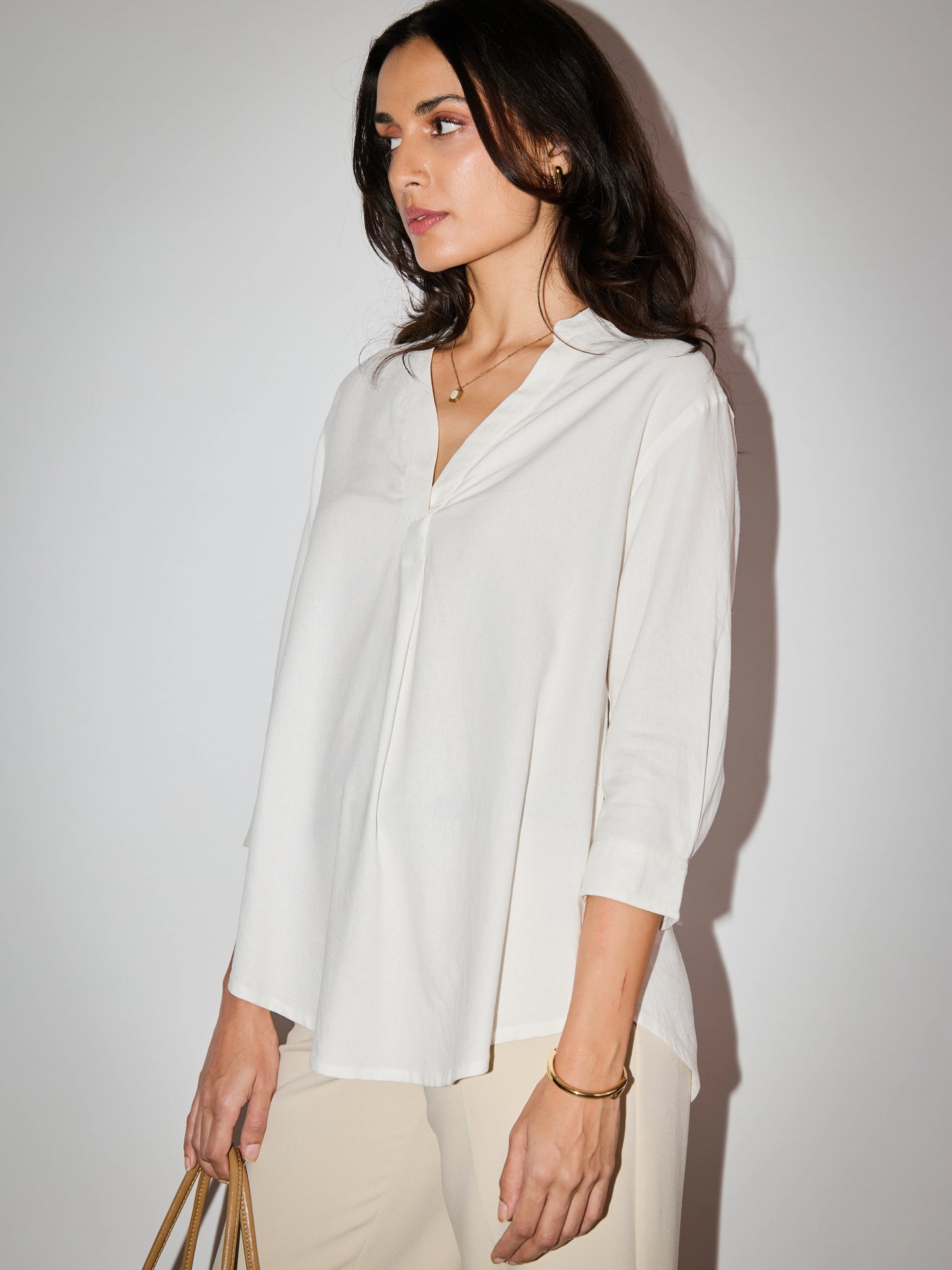 Kayla Linen Blouse - White