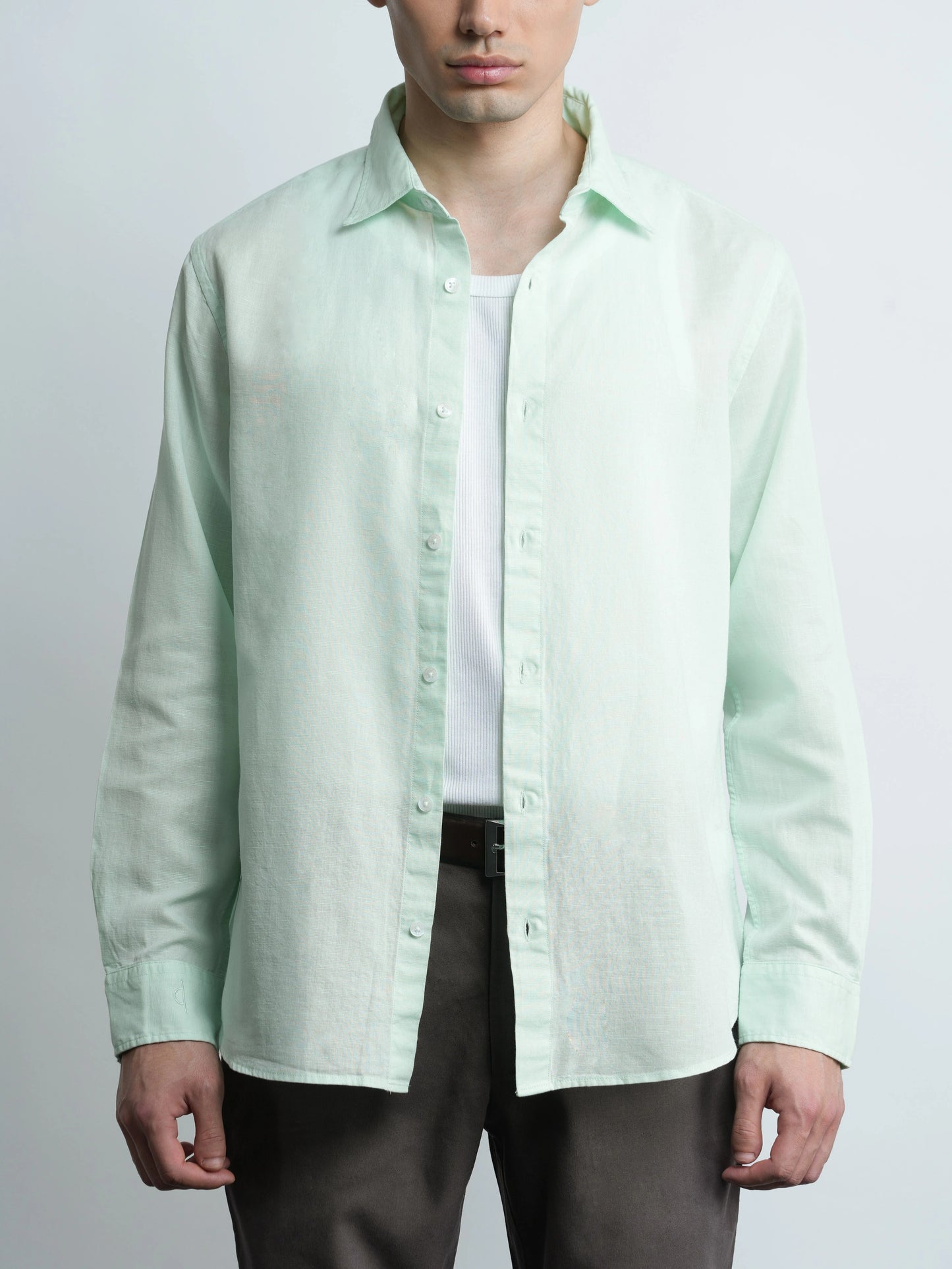 Cove Linen - Sea Mist Green Relaxed Fit Shirt