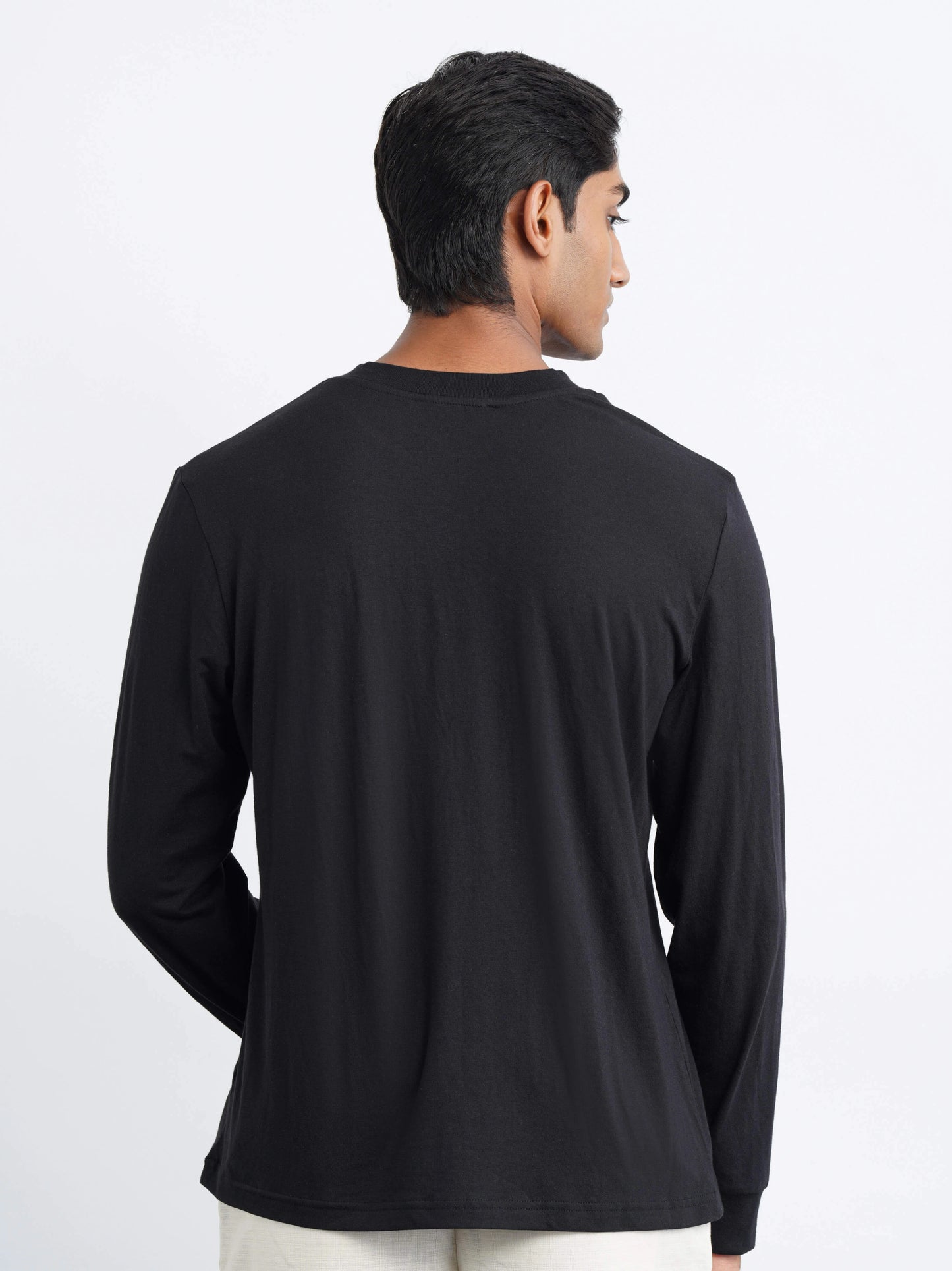 Bamboo Cotton Henley - Black