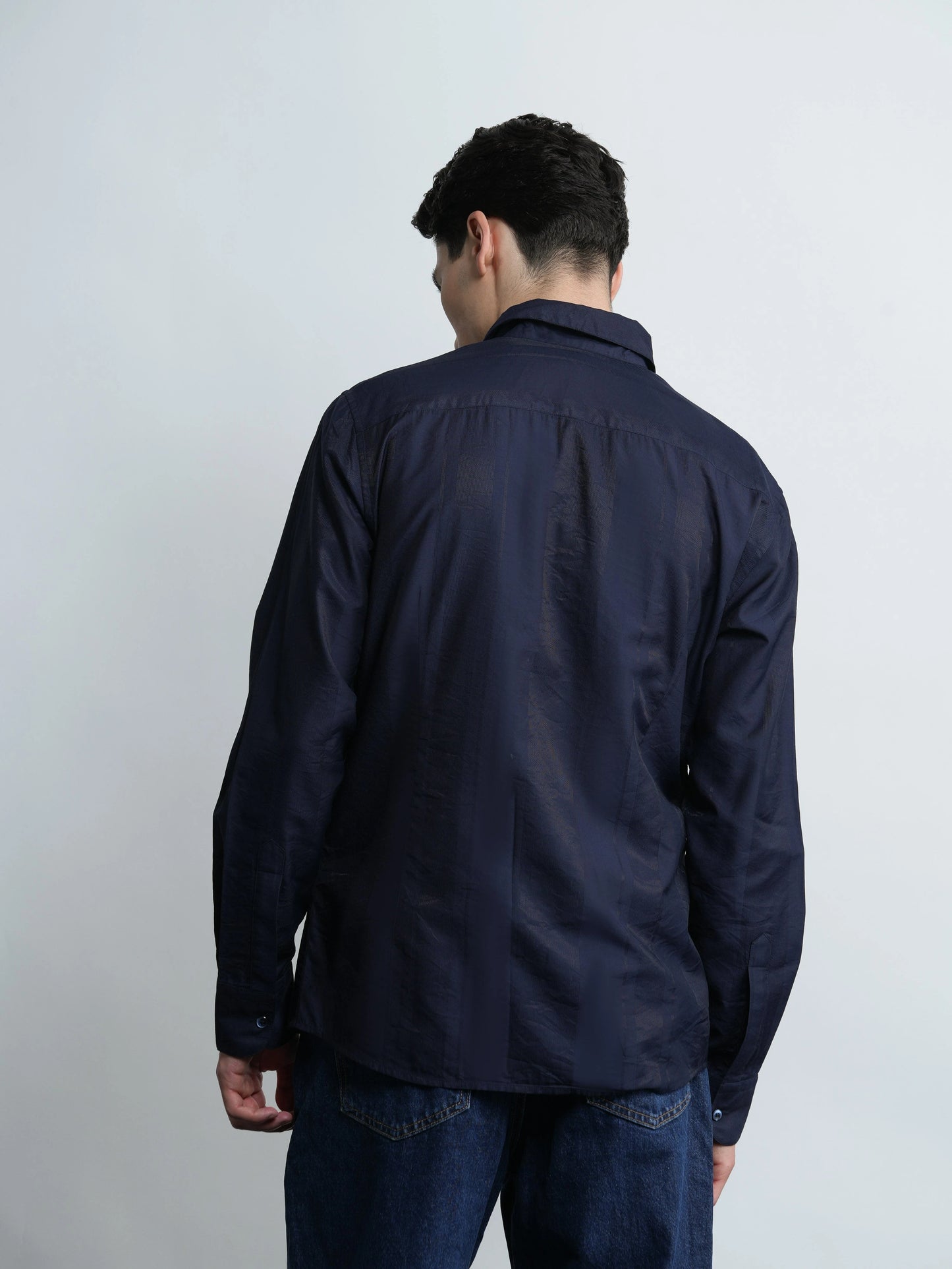 Midnight Lane - Navy Slim Fit Shirt