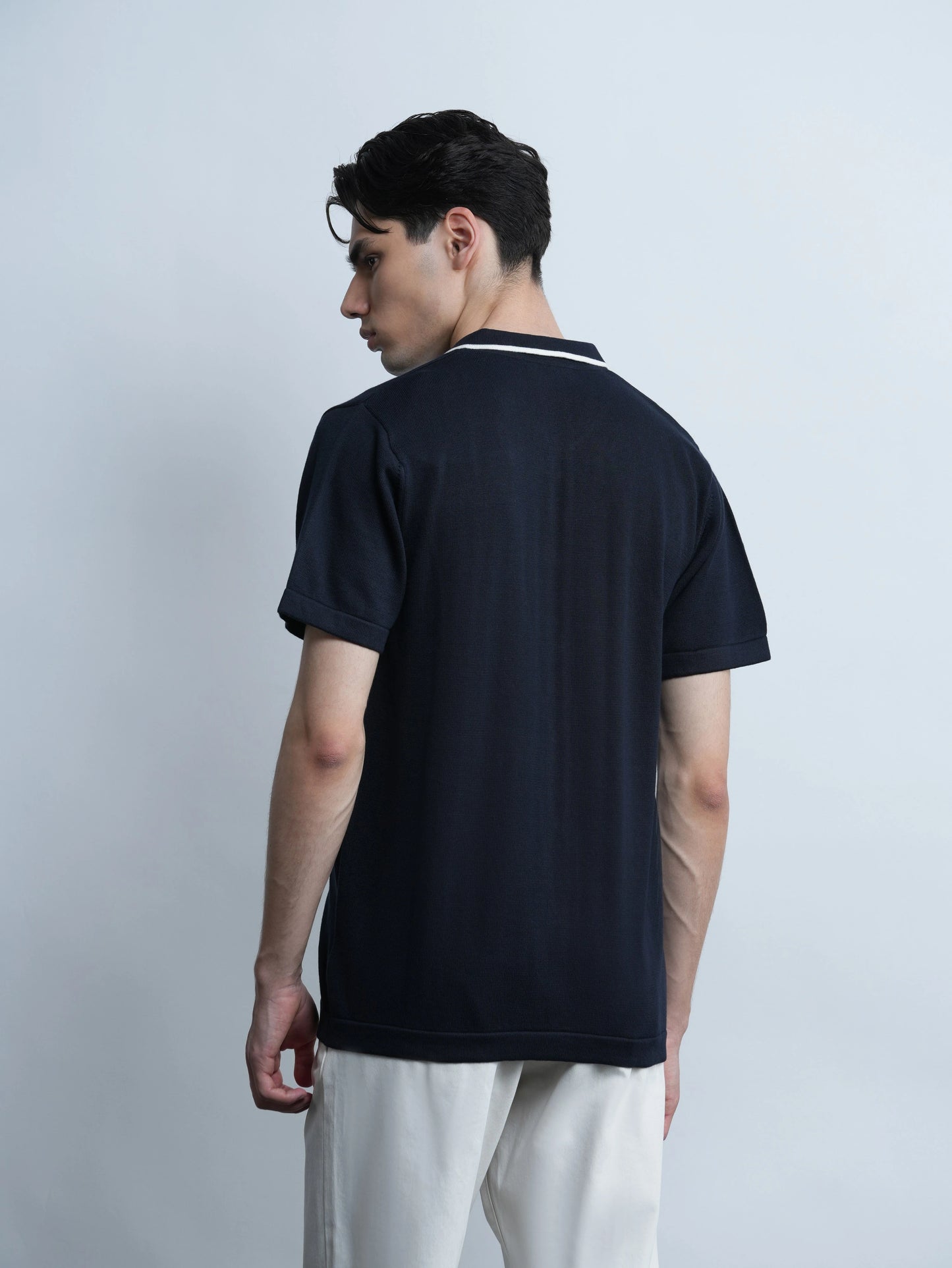 Accented Knit Shirt - Navy