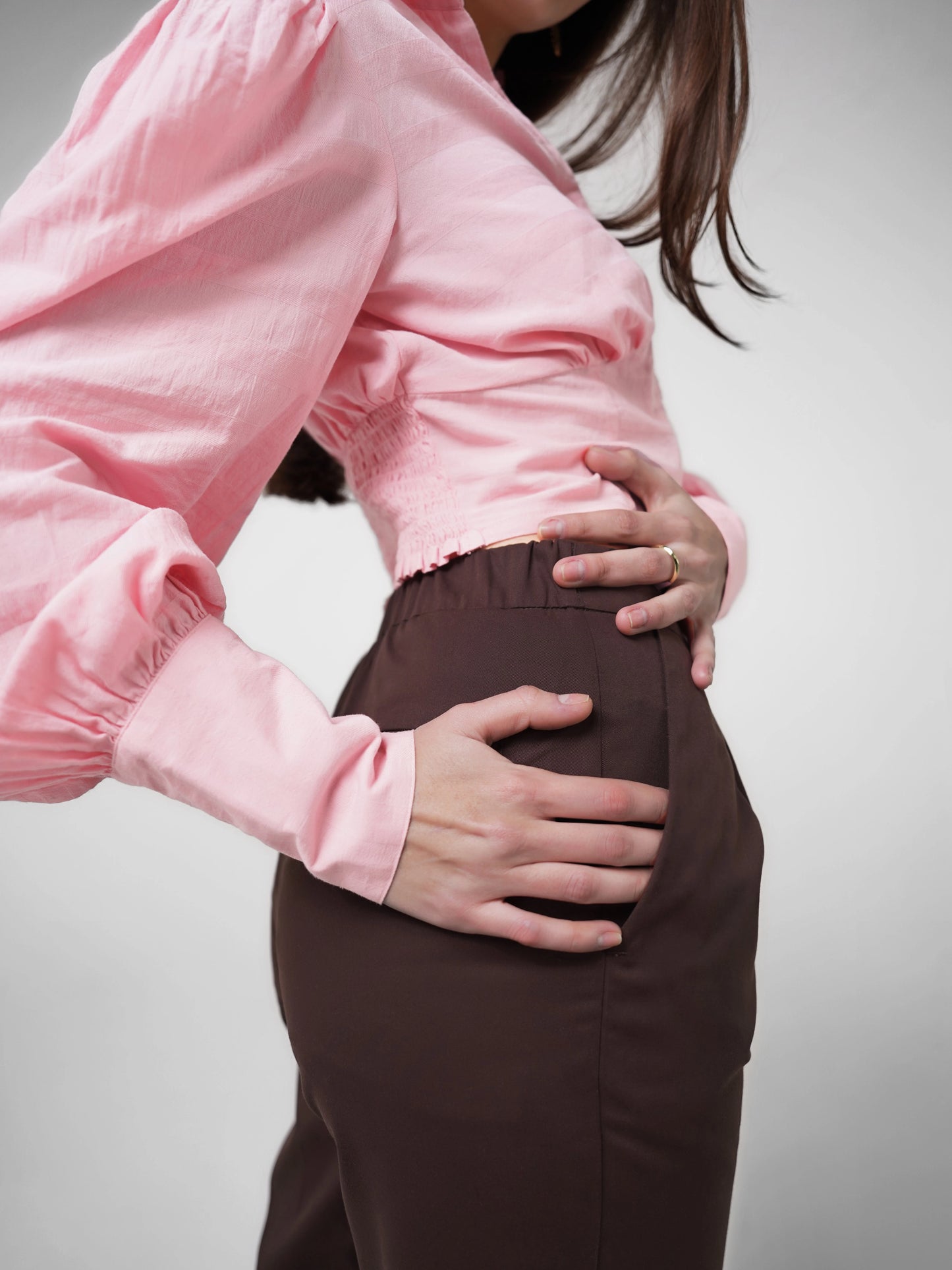 Top with Elastic Waist - Dusty Pink