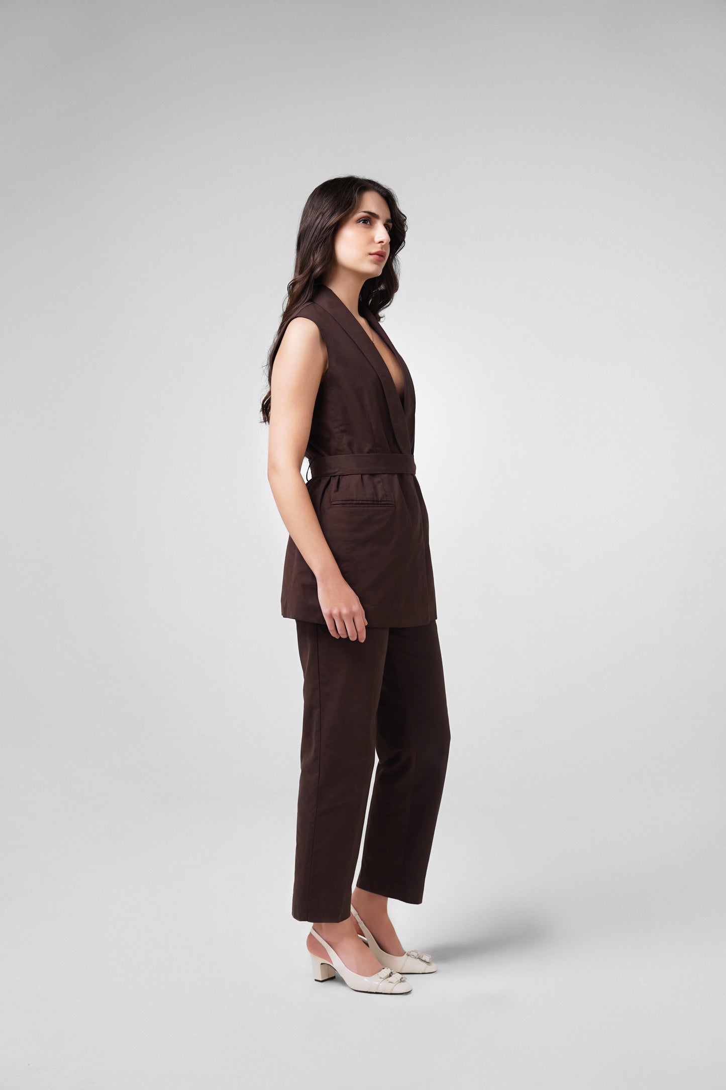 Stone Oversized Waistcoat
