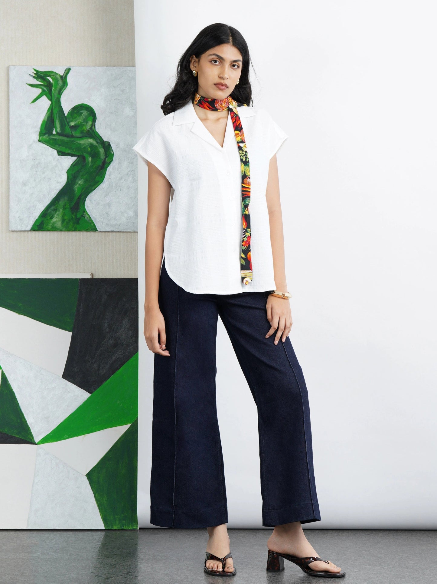 Textured Camp Shirt - White
