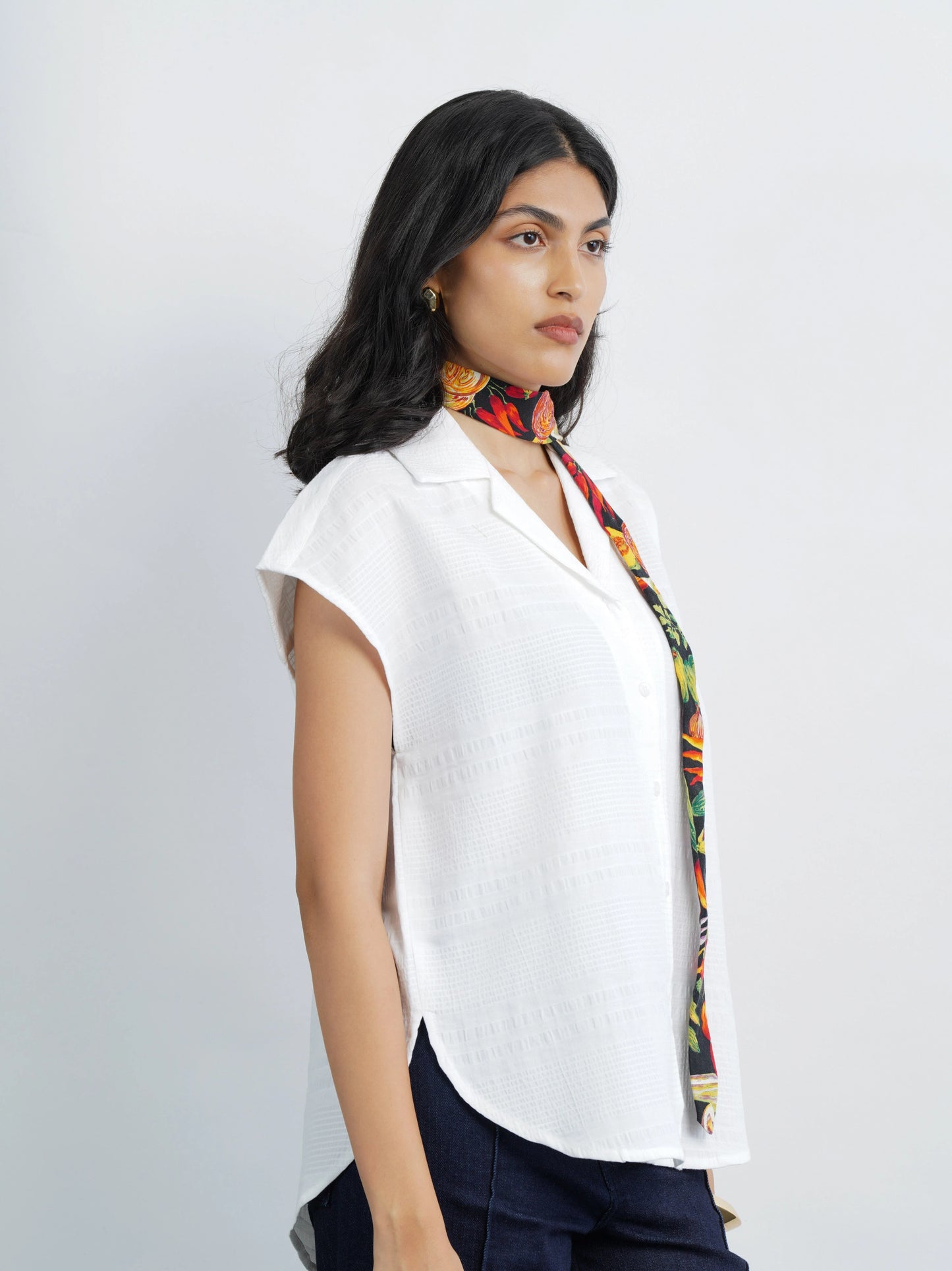 Textured Camp Shirt - White