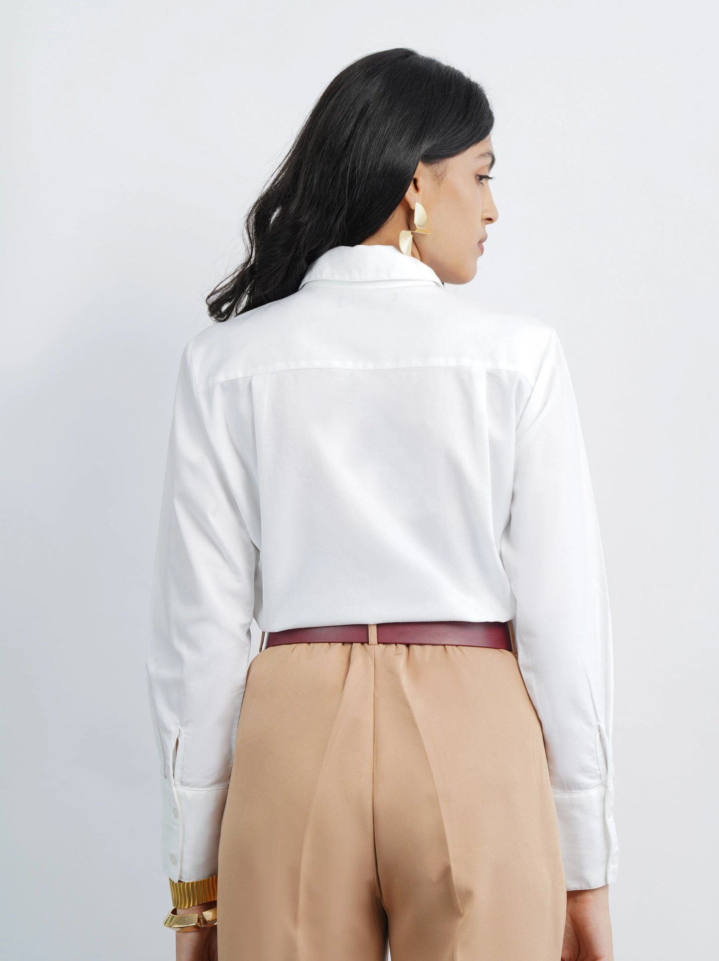 Lace Pocket Chic Shirt - White