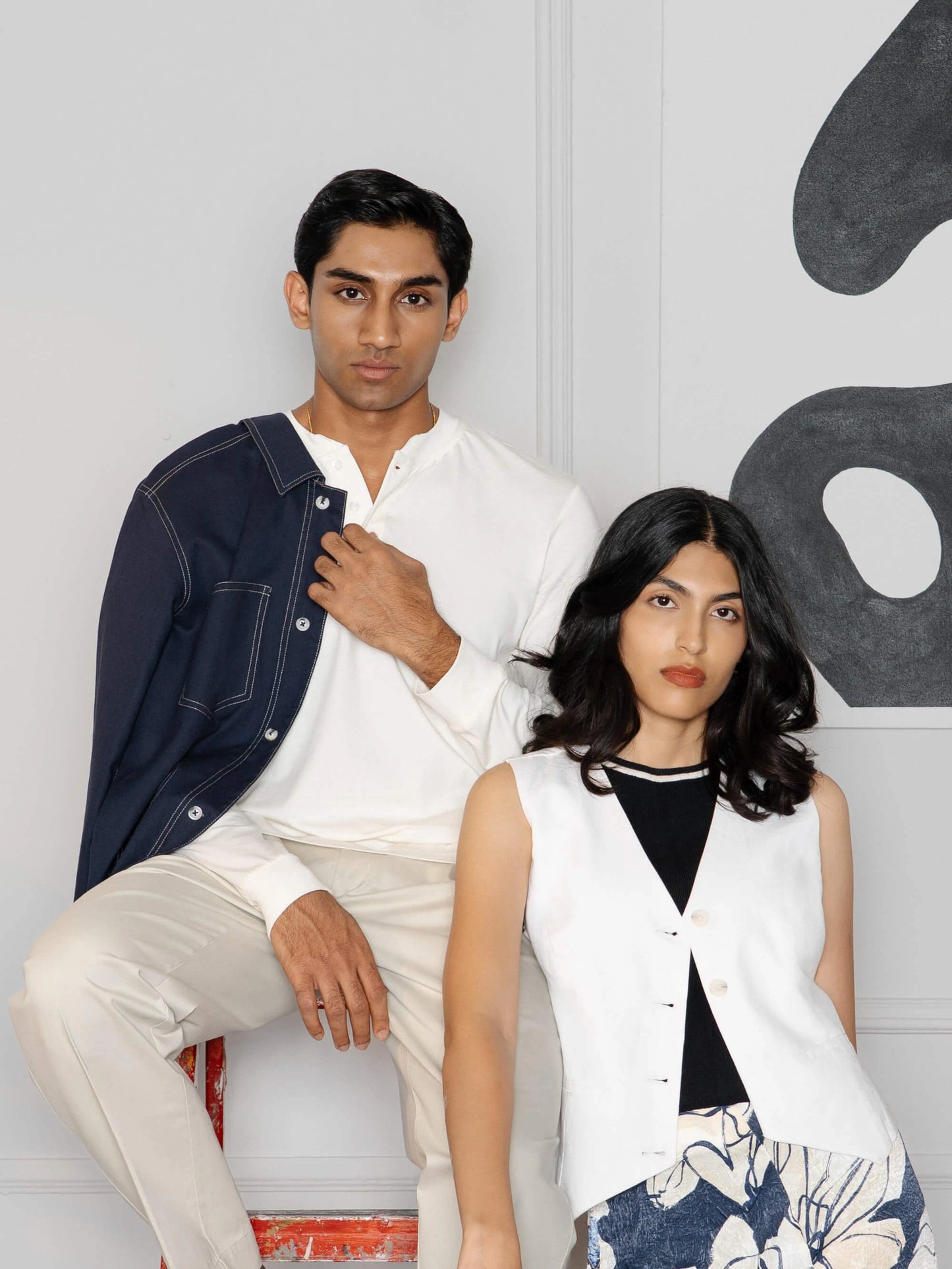 L' Edit Linen Waistcoat - White