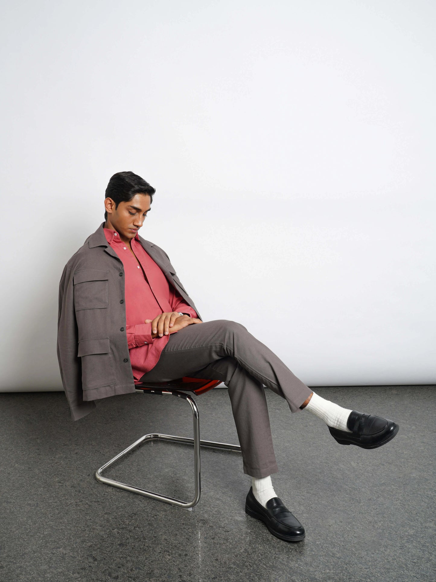 Hamptons Linen Shacket - Slate Grey