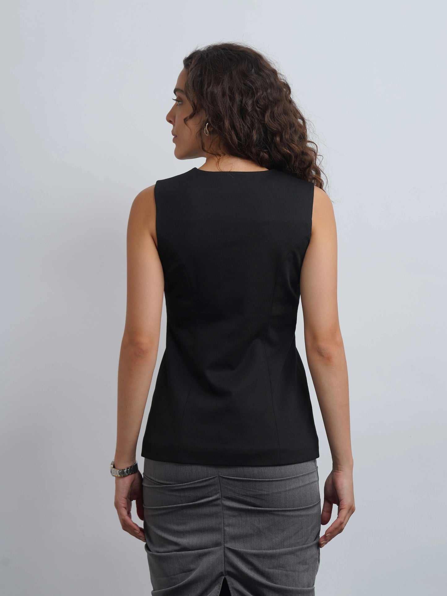 West Village Knit Waistcoat - Black