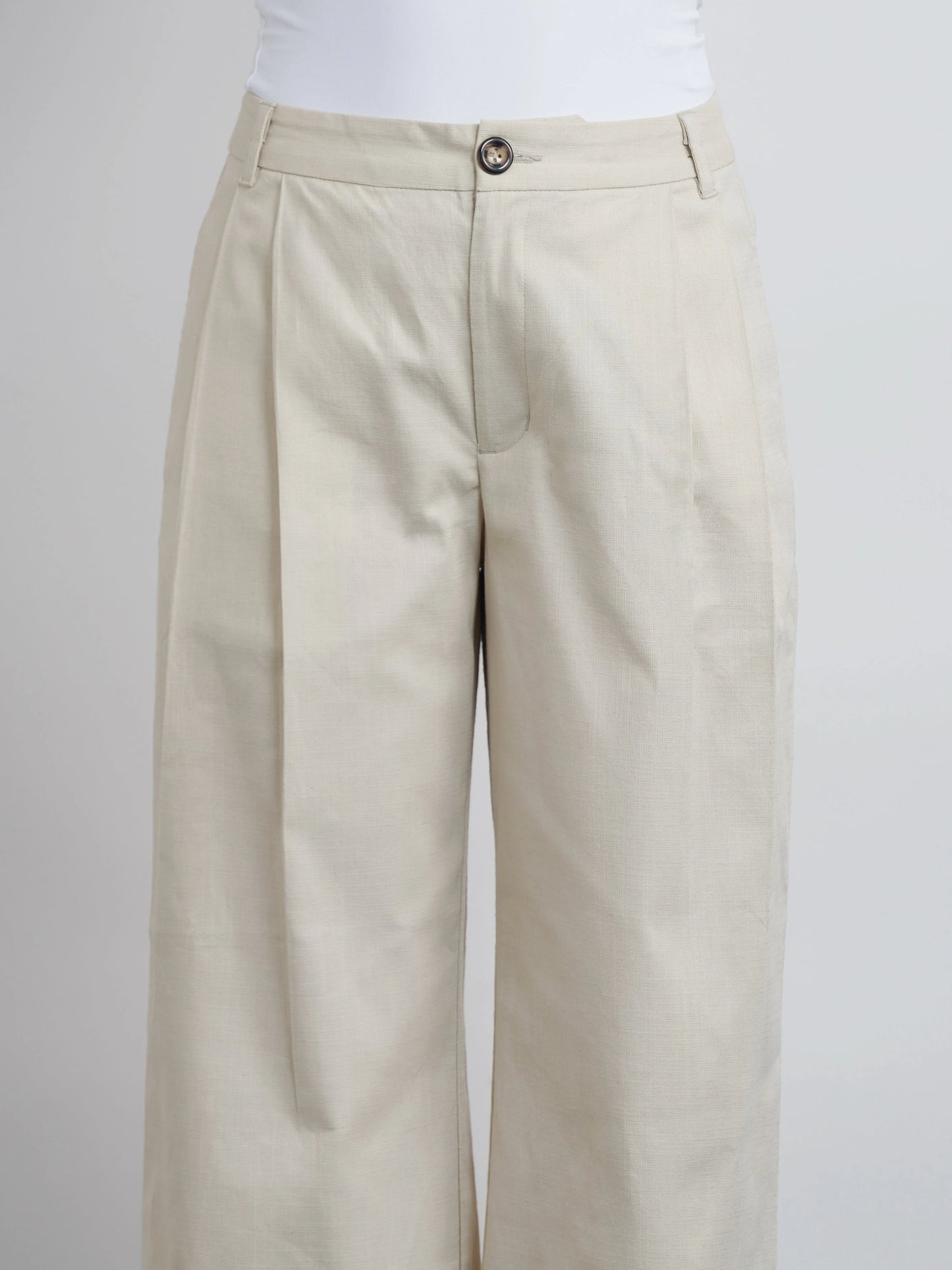 Riviera Wide Leg Pants - Off White