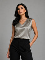 Vortex LustraSatin™️ Blouse - Metallic Olive