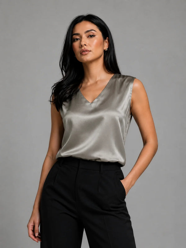 Vortex LustraSatin™️ Blouse - Metallic Olive