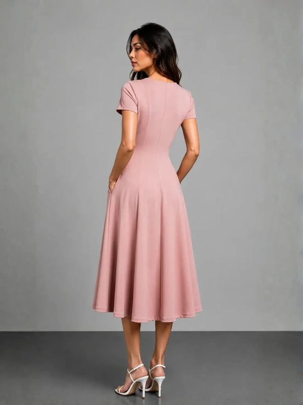 Essential Midi Dress - Dusty Pink