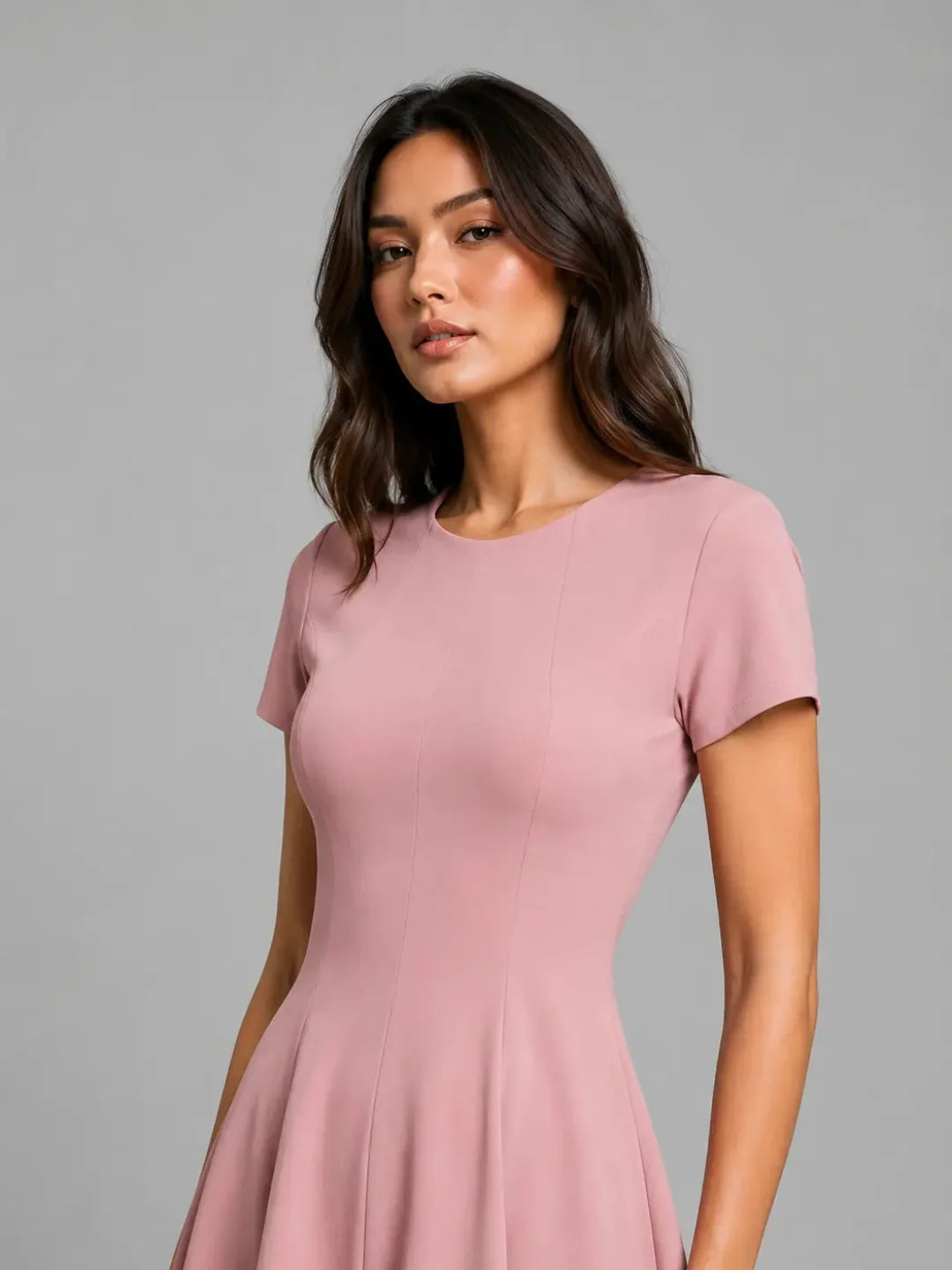 Midi Dress for Women in Pink