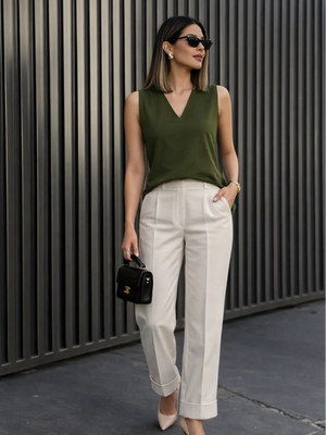 Classic CrepeSway™ Top - Olive