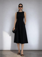 Effortless Edit Spandex Blend Midi Dress - Black