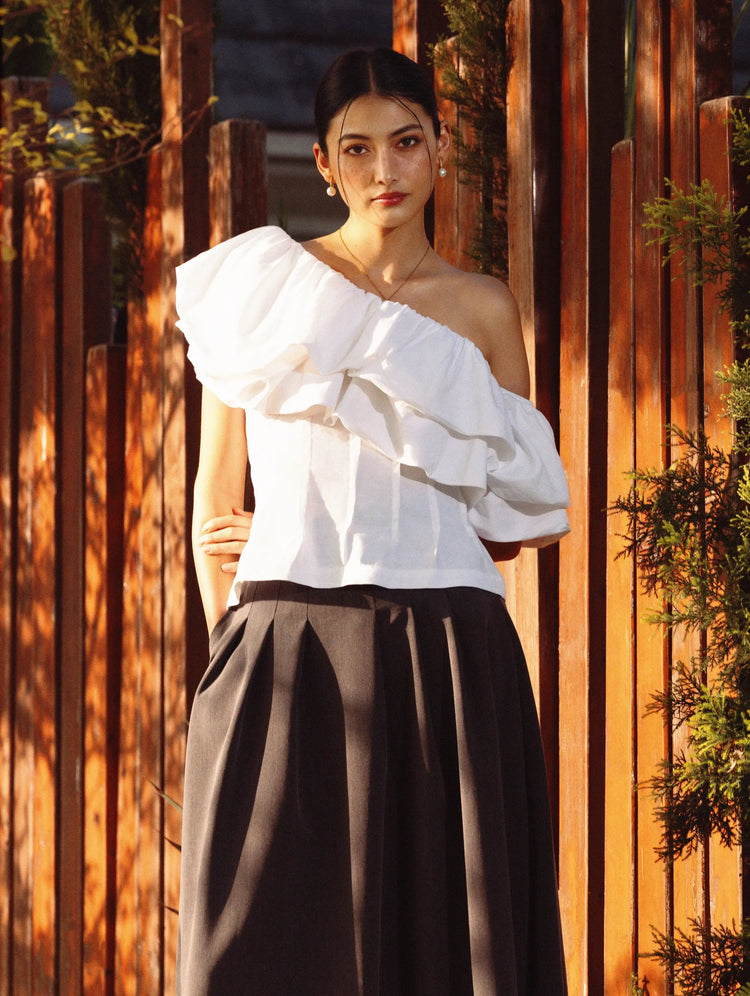 Jane 100% Cotton Top - White