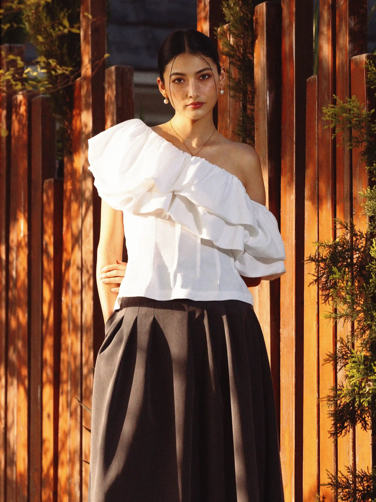 Jane 100% Cotton Top - White