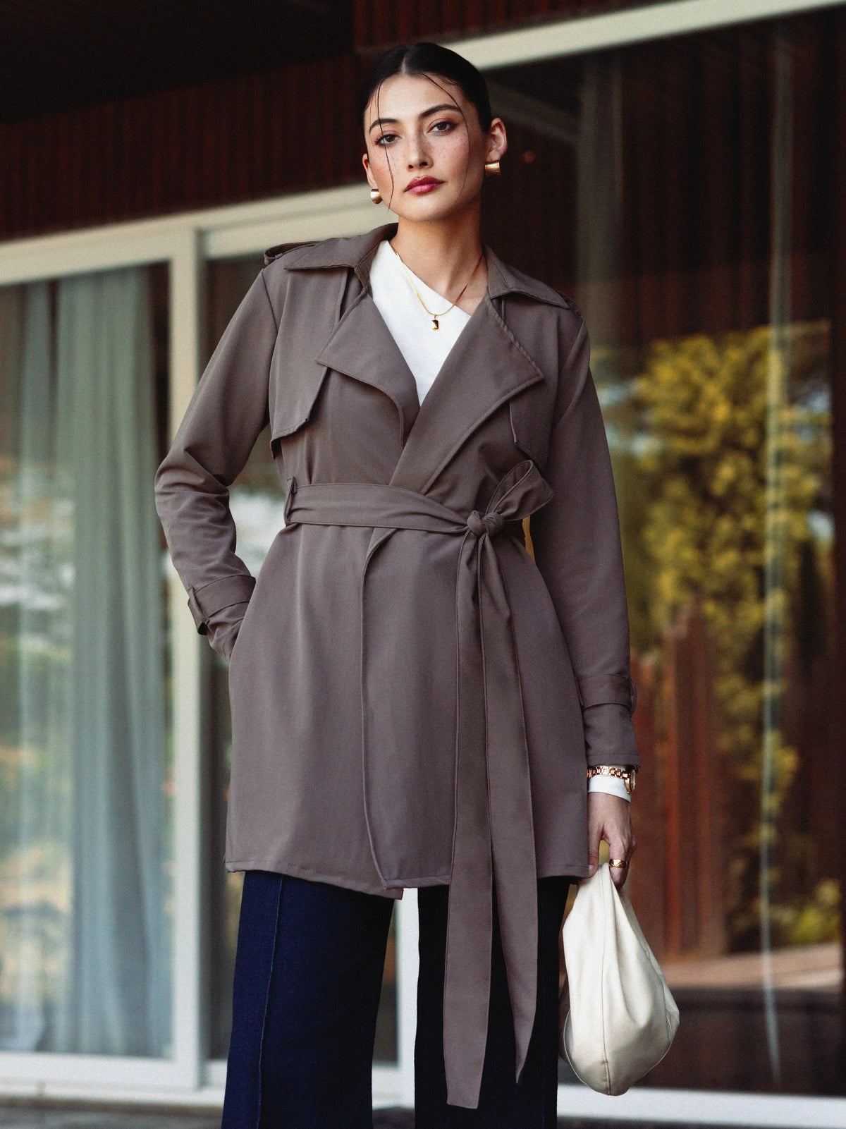 Hailey Coat in SoftSuit™️- Cappuccino