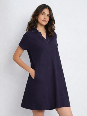 Madlyn AirLinen™ Dress - Navy