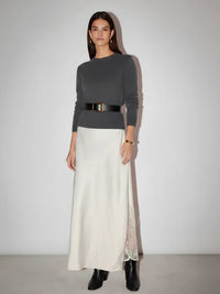 Oversized Knit Pullover - Slate Grey
