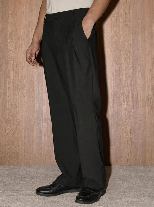 ken straight leg pants - caviar black