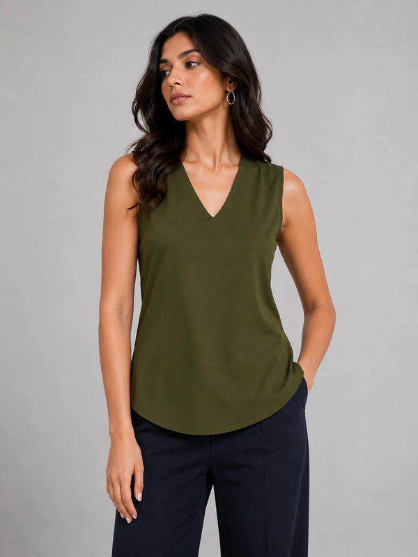 Classic CrepeSway™ Top - Olive