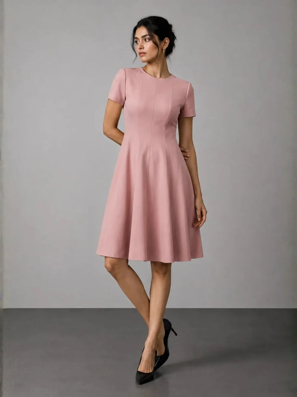Corp Core Dress - Dusty Pink