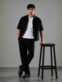 Oliver Shacket in SoftSuit™ Fabric - Black