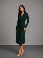 Karen CrepeSway™ Midi Dress - Matcha Green
