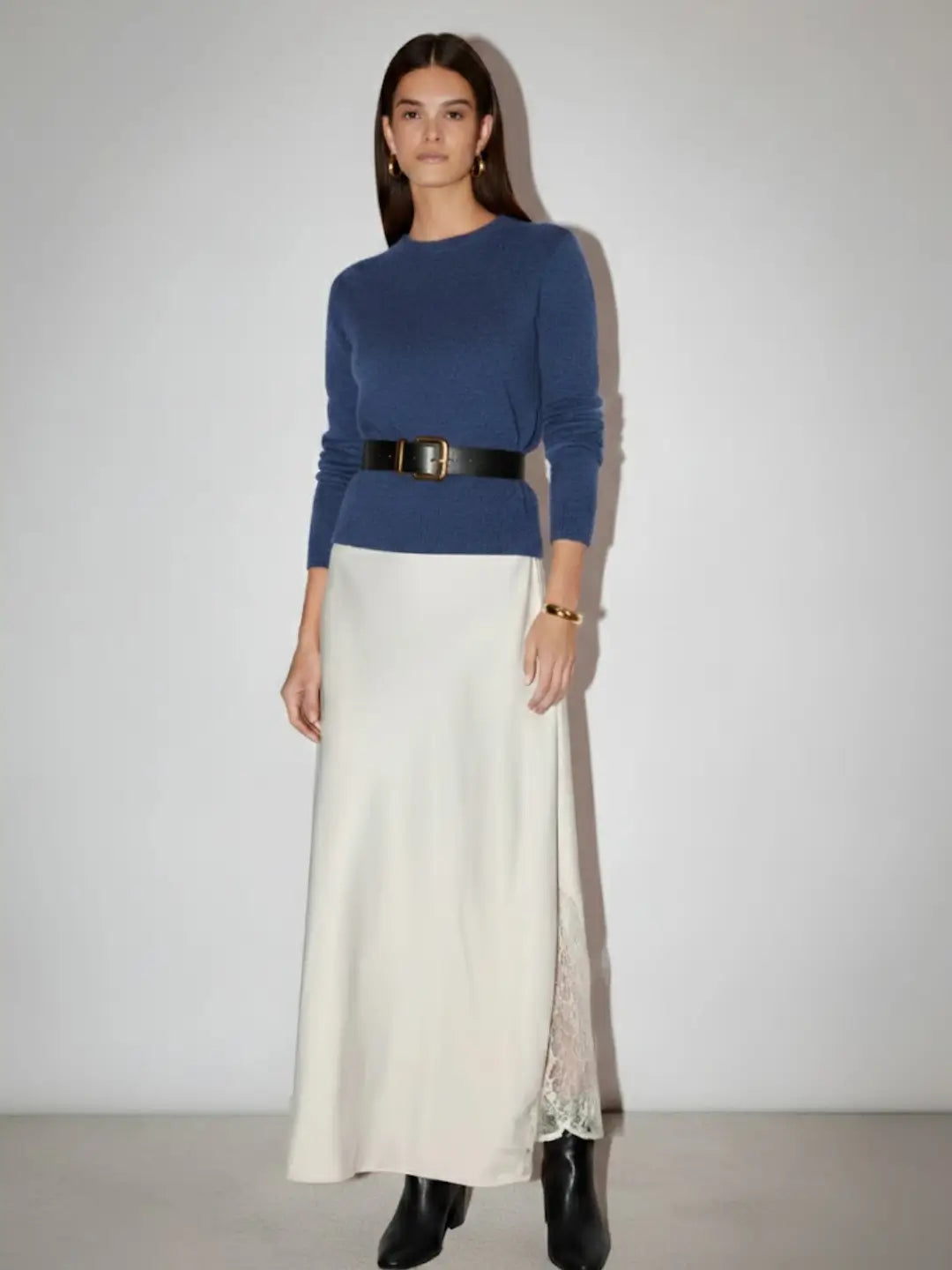 Oversized Knit Pullover - Cobalt Blue