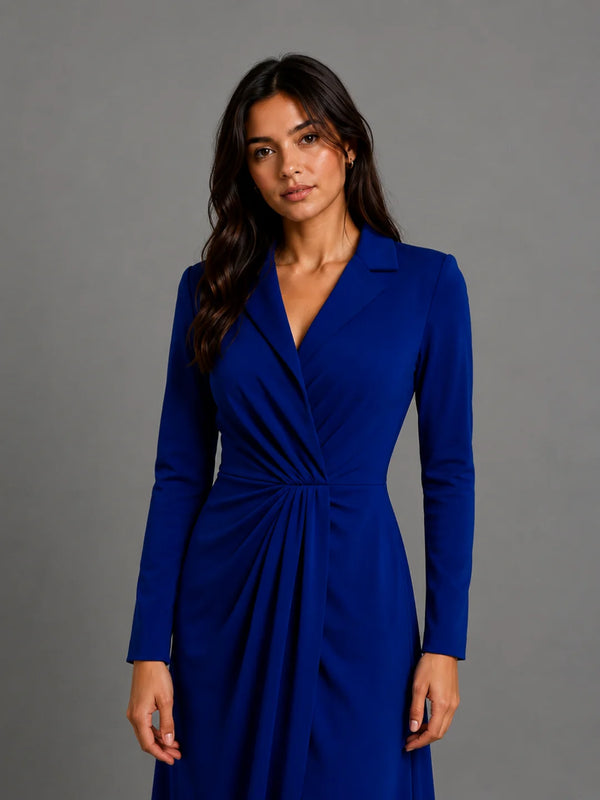 Karen CrepeSway™ Midi Dress - Cobalt Blue