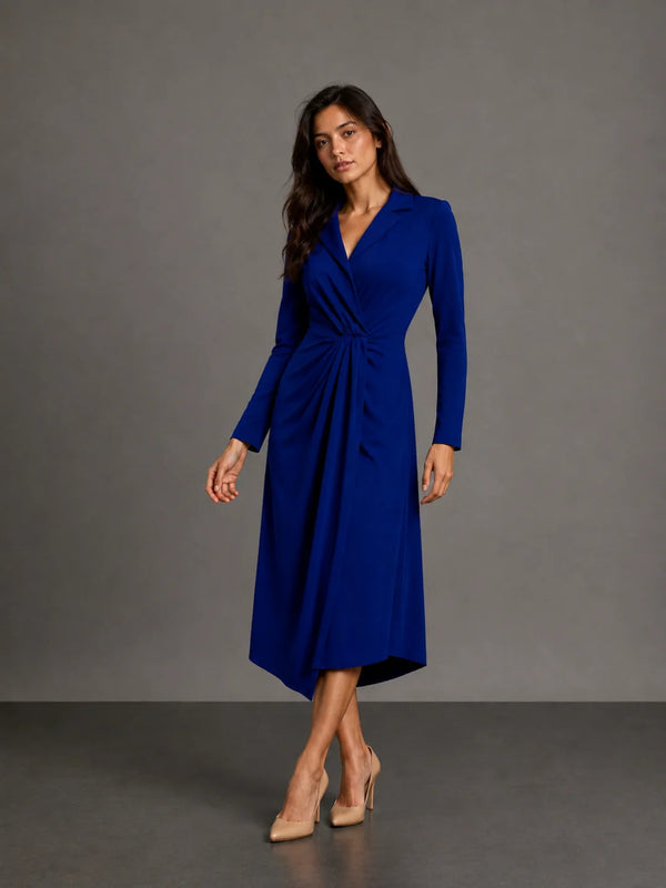 Karen CrepeSway™ Midi Dress - Cobalt Blue