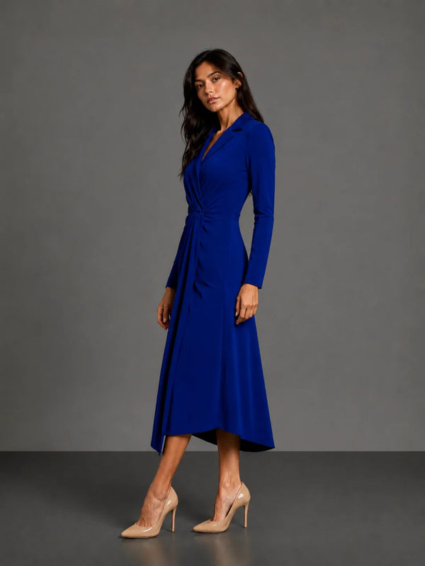 Karen CrepeSway™ Midi Dress - Cobalt Blue