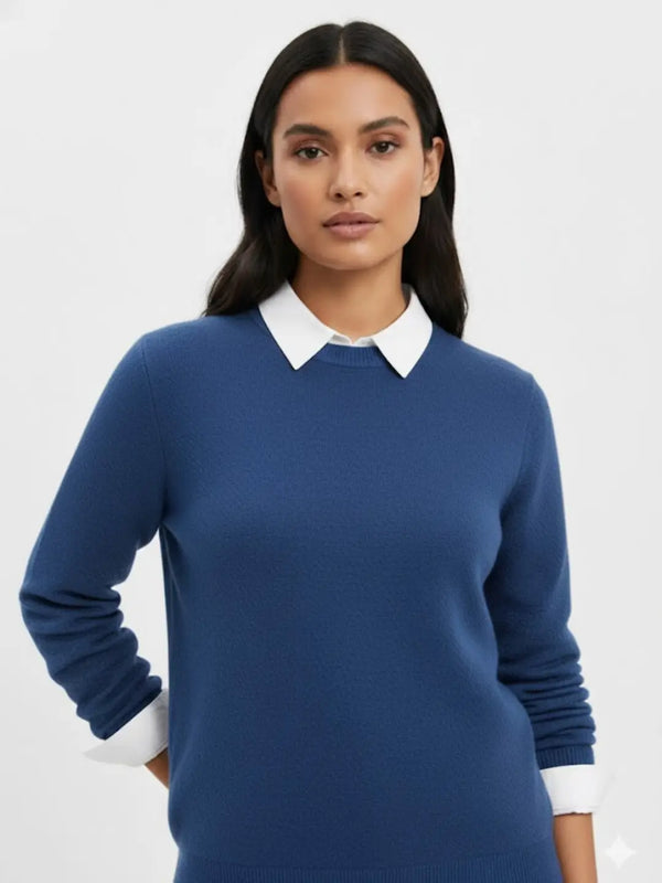 Oversized Knit Pullover - Cobalt Blue