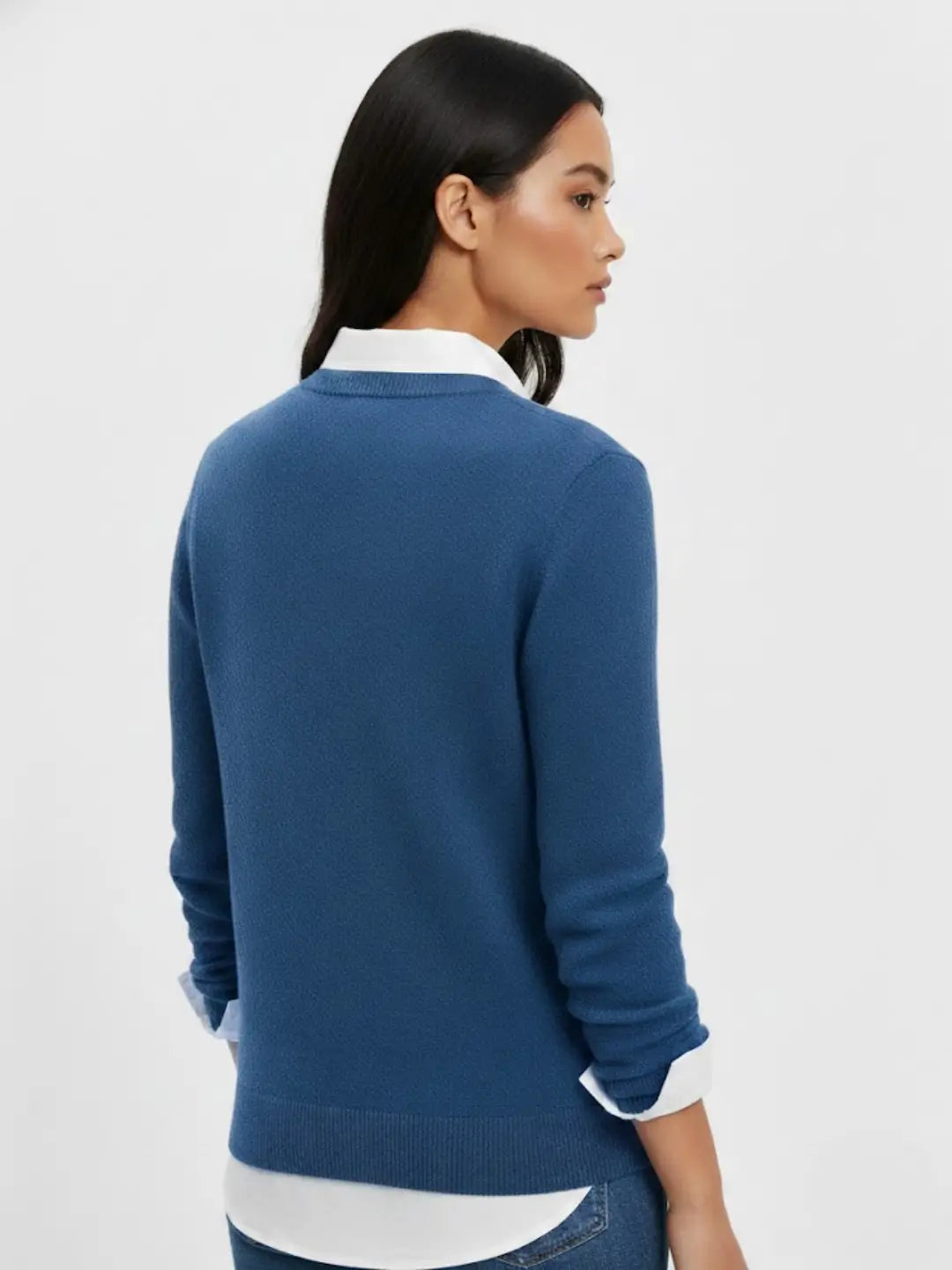 Oversized Knit Pullover - Cobalt Blue