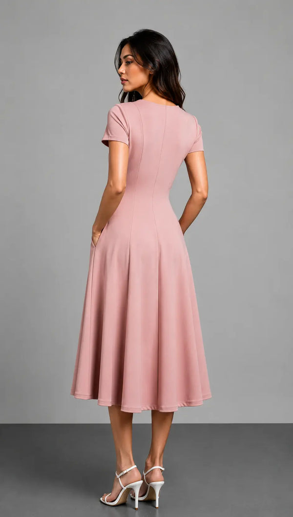 Essential Midi Dress - Dusty Pink