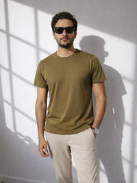 Bamboo SoftDrape™ Cotton Tee - Olive