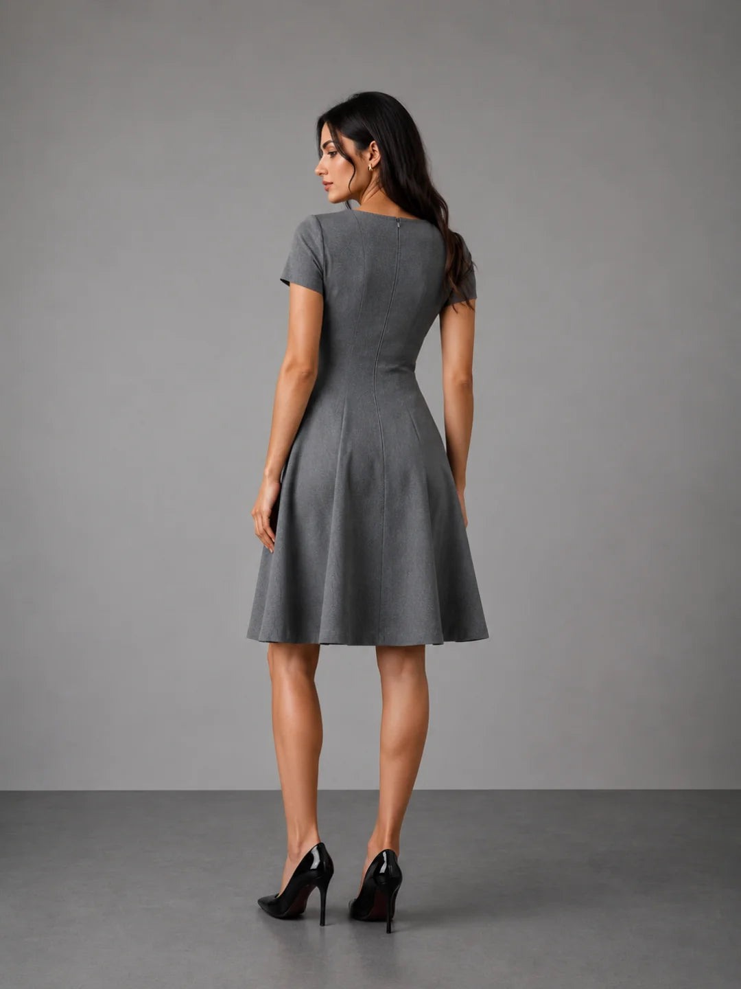 Corp Core SoftSuit™ A-line Dress - Stone Grey