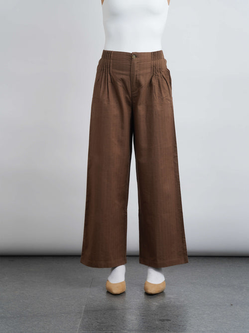misu pleated pants - mocha