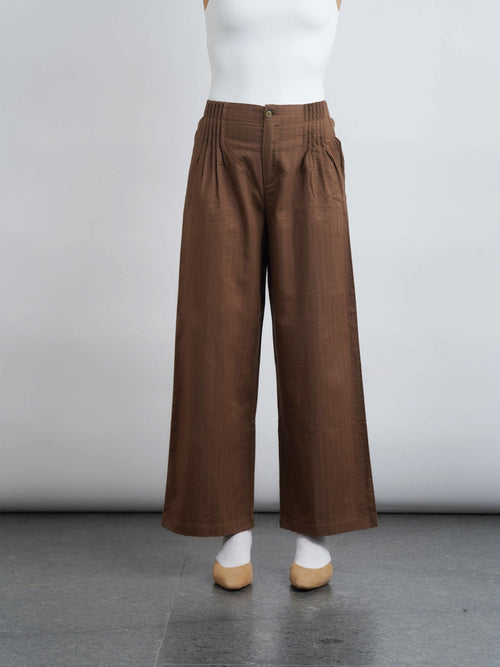misu pleated pants - mocha