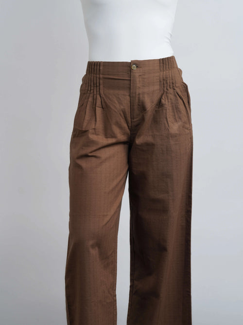 misu pleated pants - mocha
