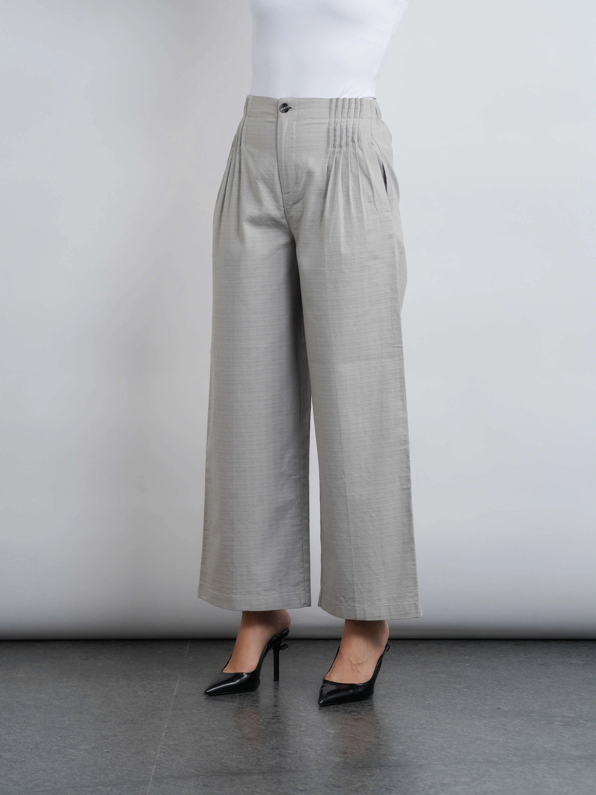 Misu Pleated Pants - Moonlight Grey