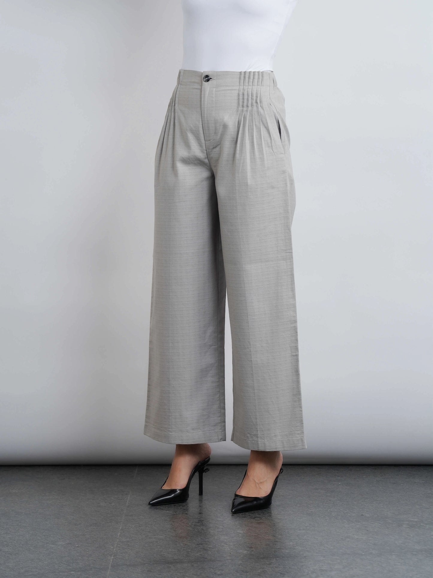Misu Pleated Pants - Moonlight Grey