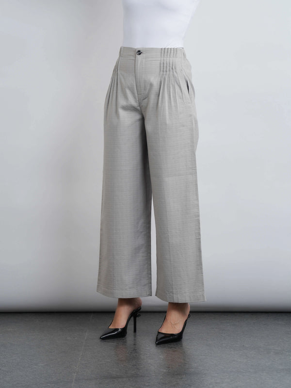 Misu Pleated Pants - Moonlight Grey