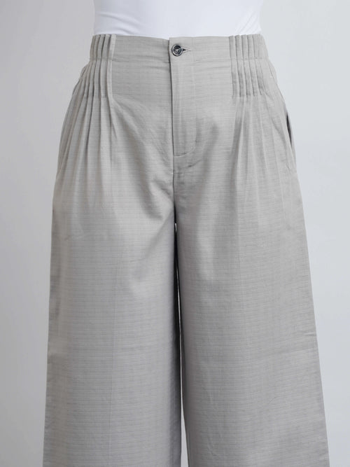 misu pleated pants - moonlight grey