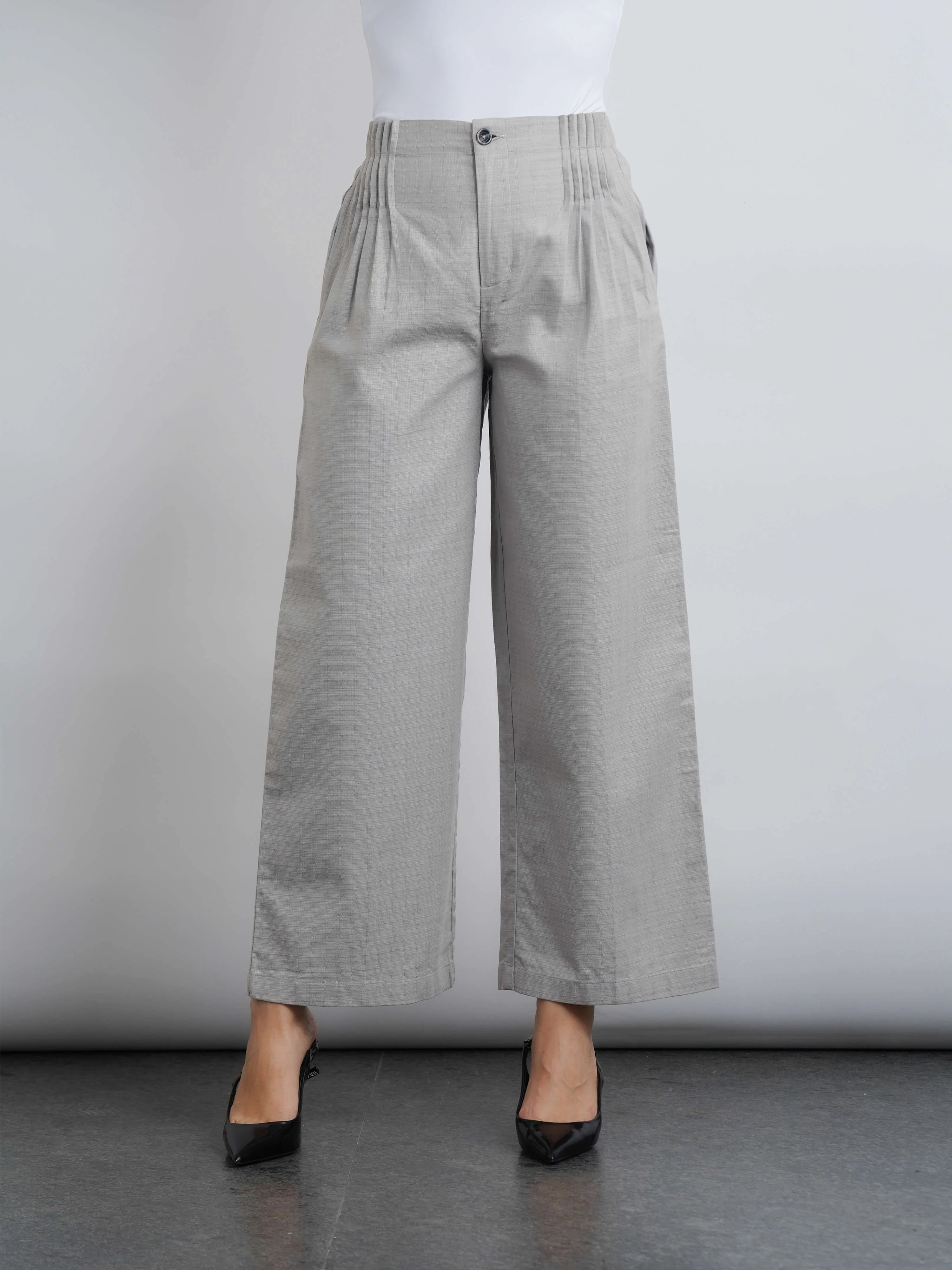 Misu Pleated Pants - Moonlight Grey
